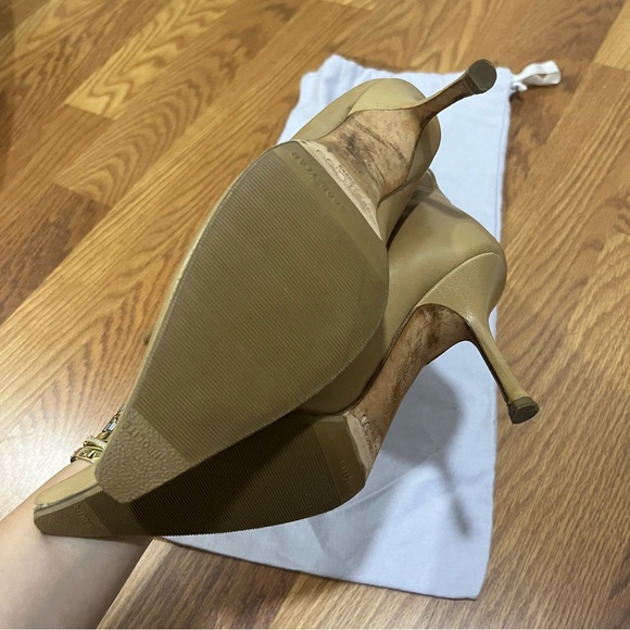 Jimmy Choo Women's Tan Leather Boots Size 38.5 - Picture 3 of 8